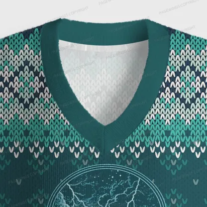 Pagewings Stormblessed Unisex V-Neck Ugly Knit Vest
