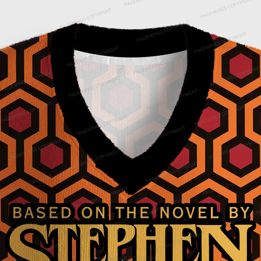 Pagewings Horror Novel Writer Unisex V-Neck Ugly Knit Vest