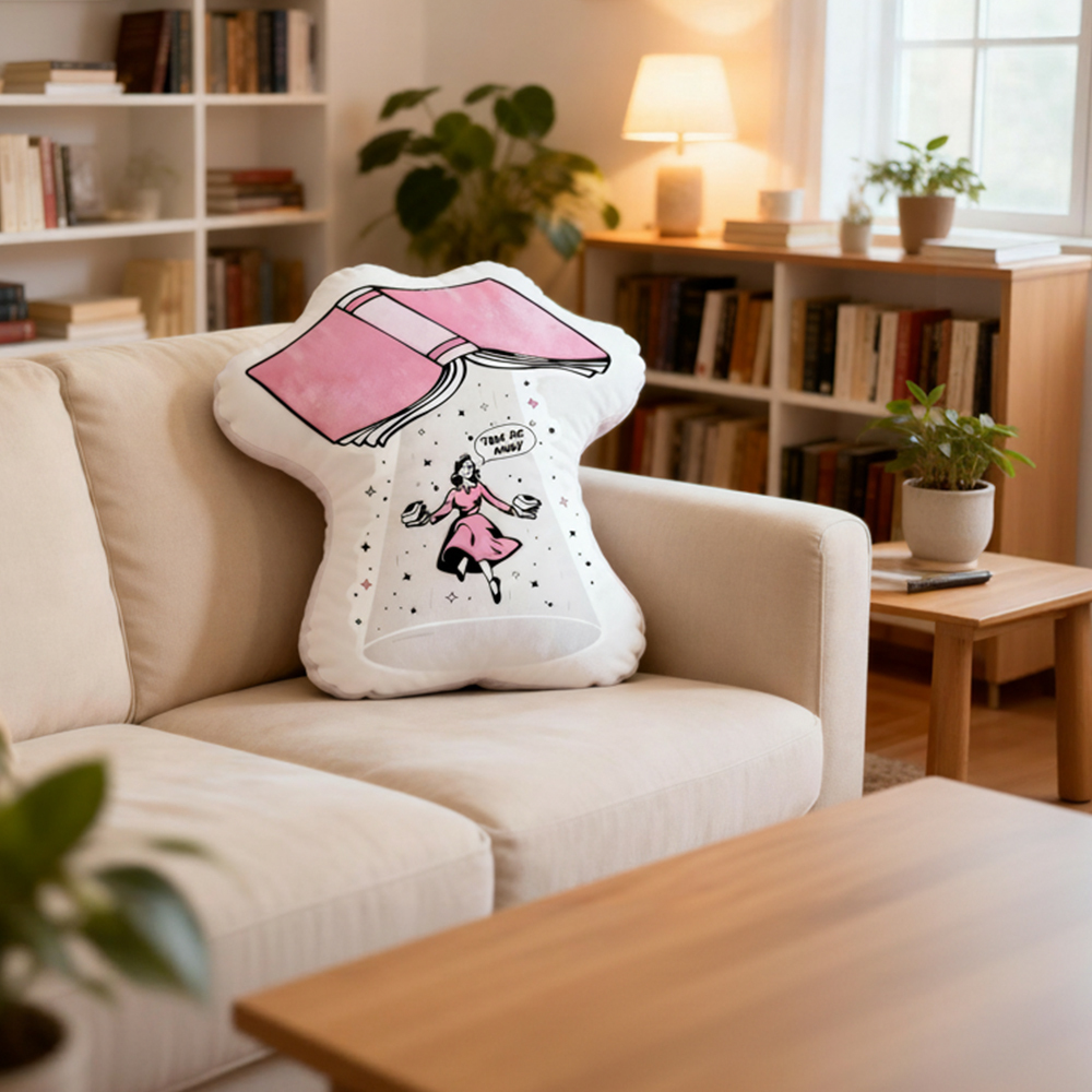 Pagewings Take Me Away Shaped Throw Pillow