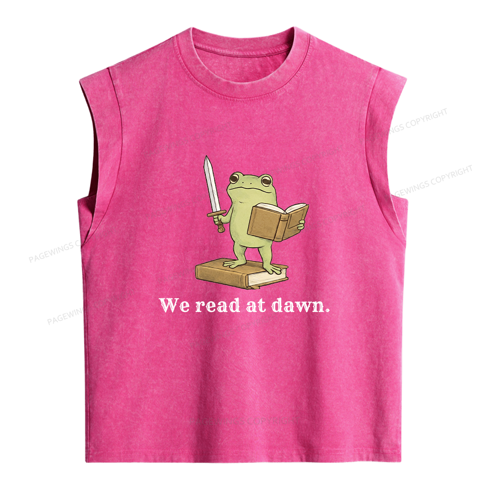 Pagewings We Read At Dawn Women's Washed Tank Top