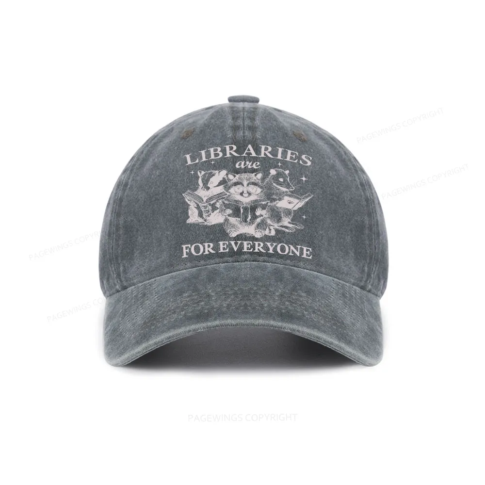 Pagewings Libraries Are For Everyone Washed Cap