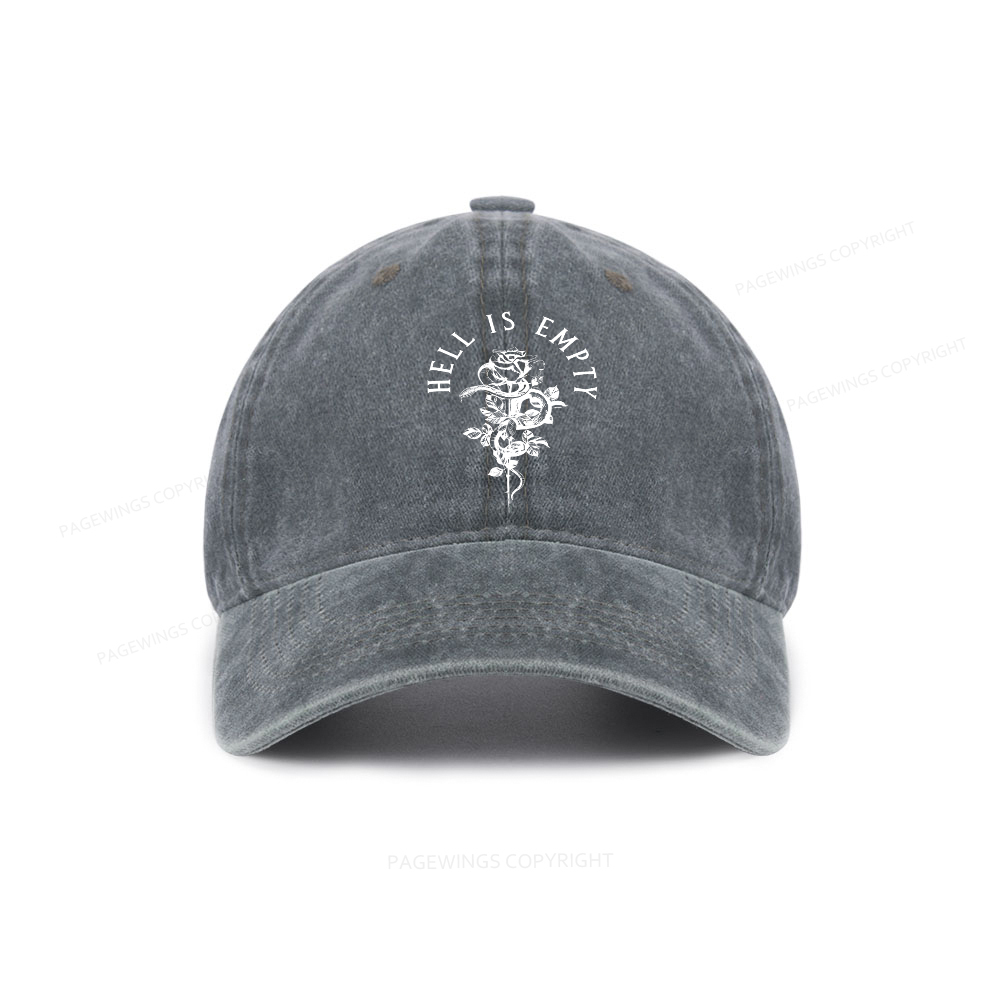 Pagewings Hell Is Empty And All The Devils Are Here Washed Cap