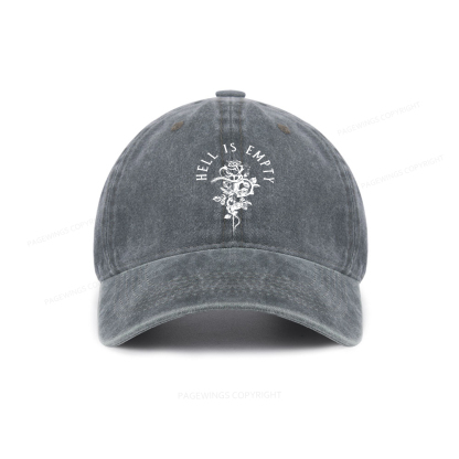 Pagewings Hell Is Empty And All The Devils Are Here Washed Cap