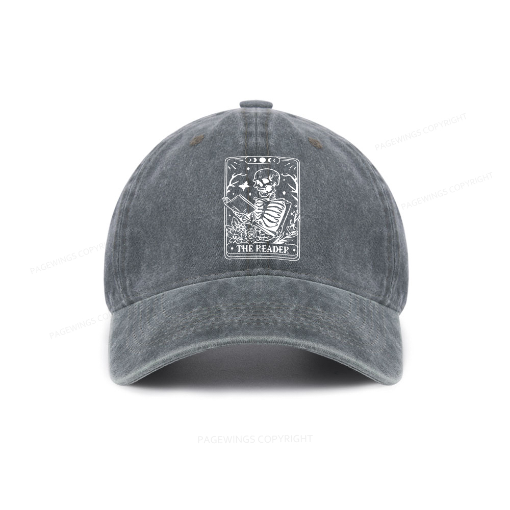 Pagewings Halloween The Reader Tarot Card Washed Cap