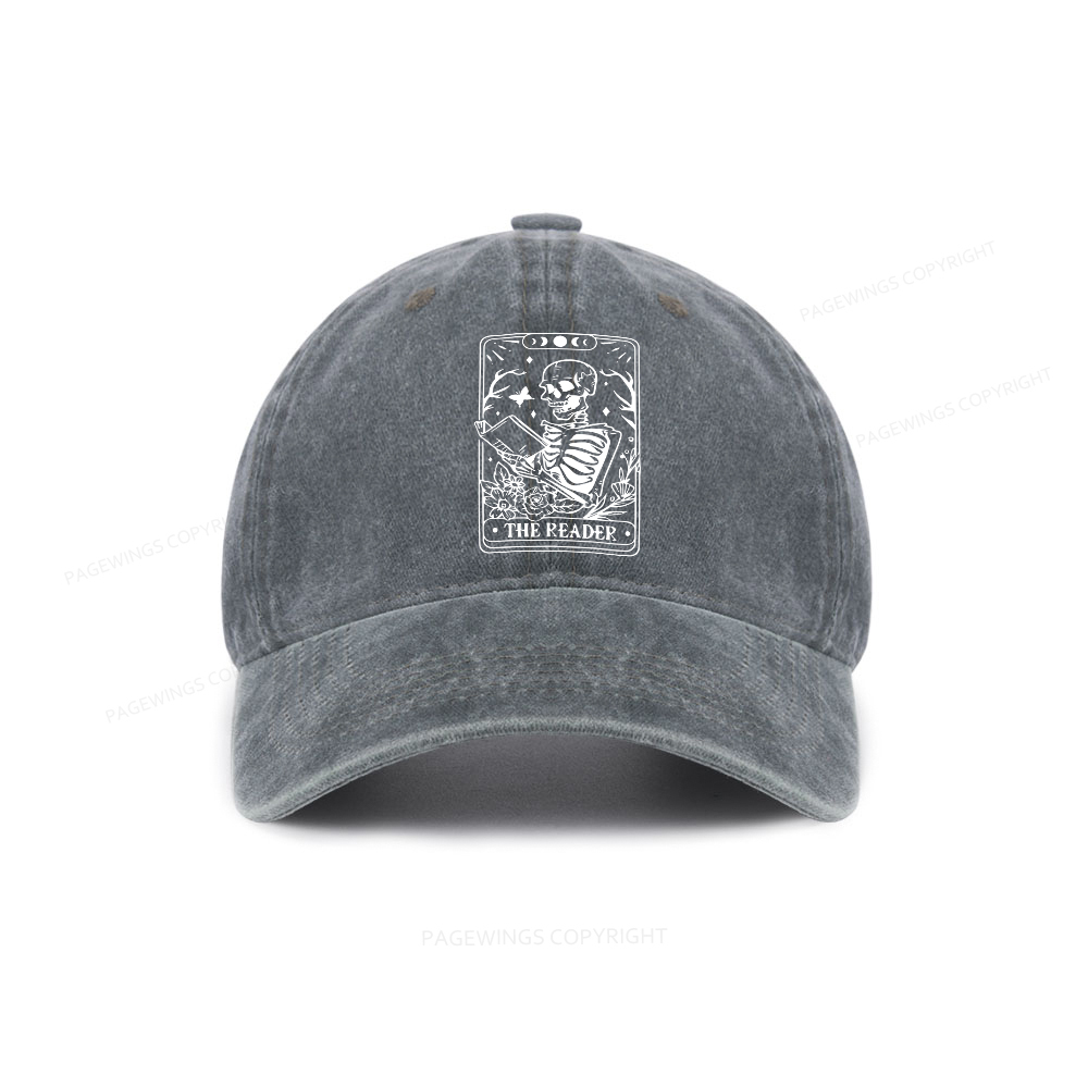 Pagewings Halloween The Reader Tarot Card Washed Cap