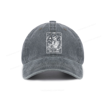 Pagewings Halloween The Reader Tarot Card Washed Cap