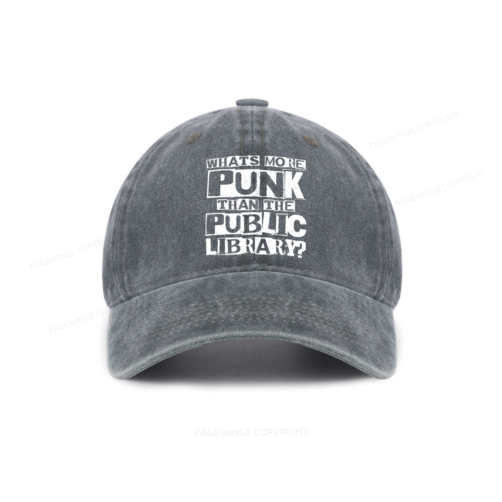 Pagewings What‘s More Punk Than the Public Library Washed Cap