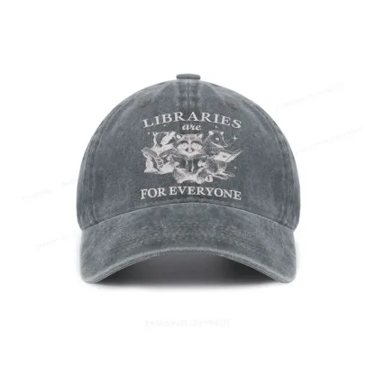 Pagewings Libraries Are For Everyone Washed Cap