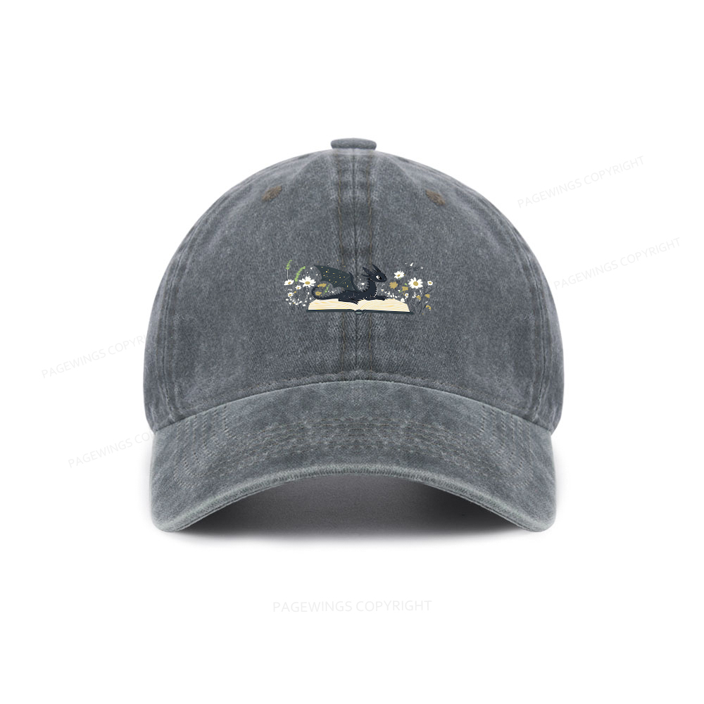 Pagewings Dragon Book Washed Cap