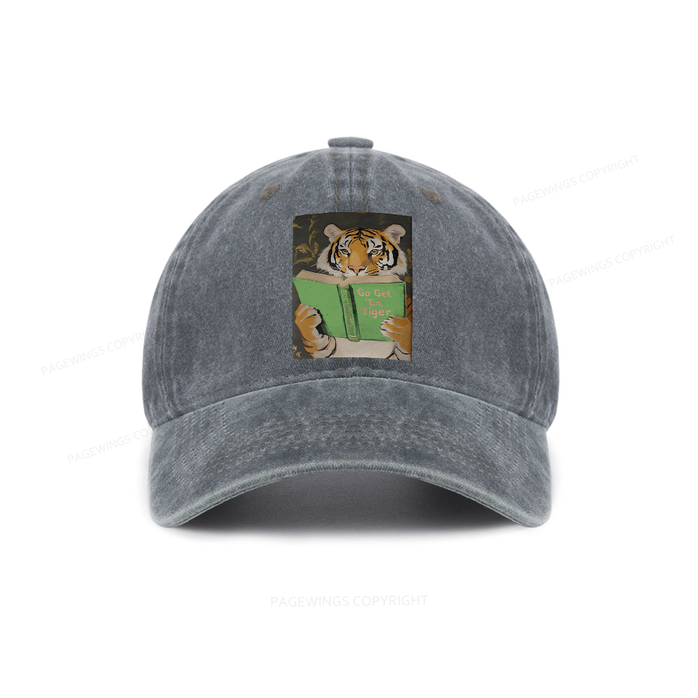 Pagewings Motivational Tiger Washed Cap
