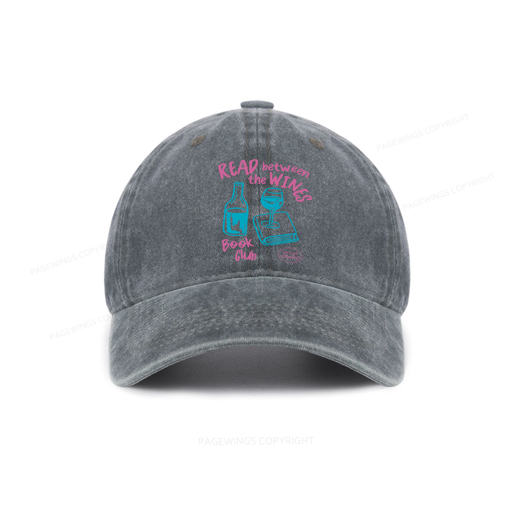 Pagewings Wine Lover Book Club Washed Cap