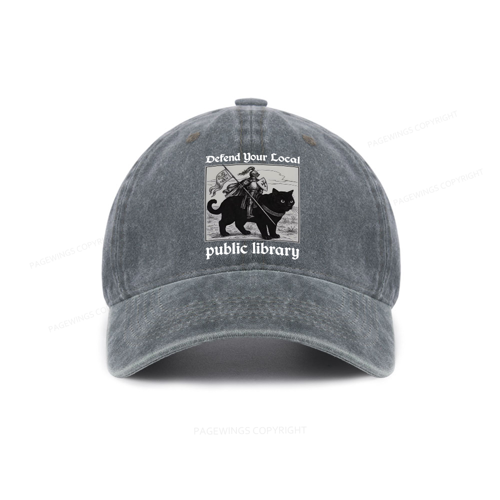 Pagewings Defend Your Local public library Washed Cap