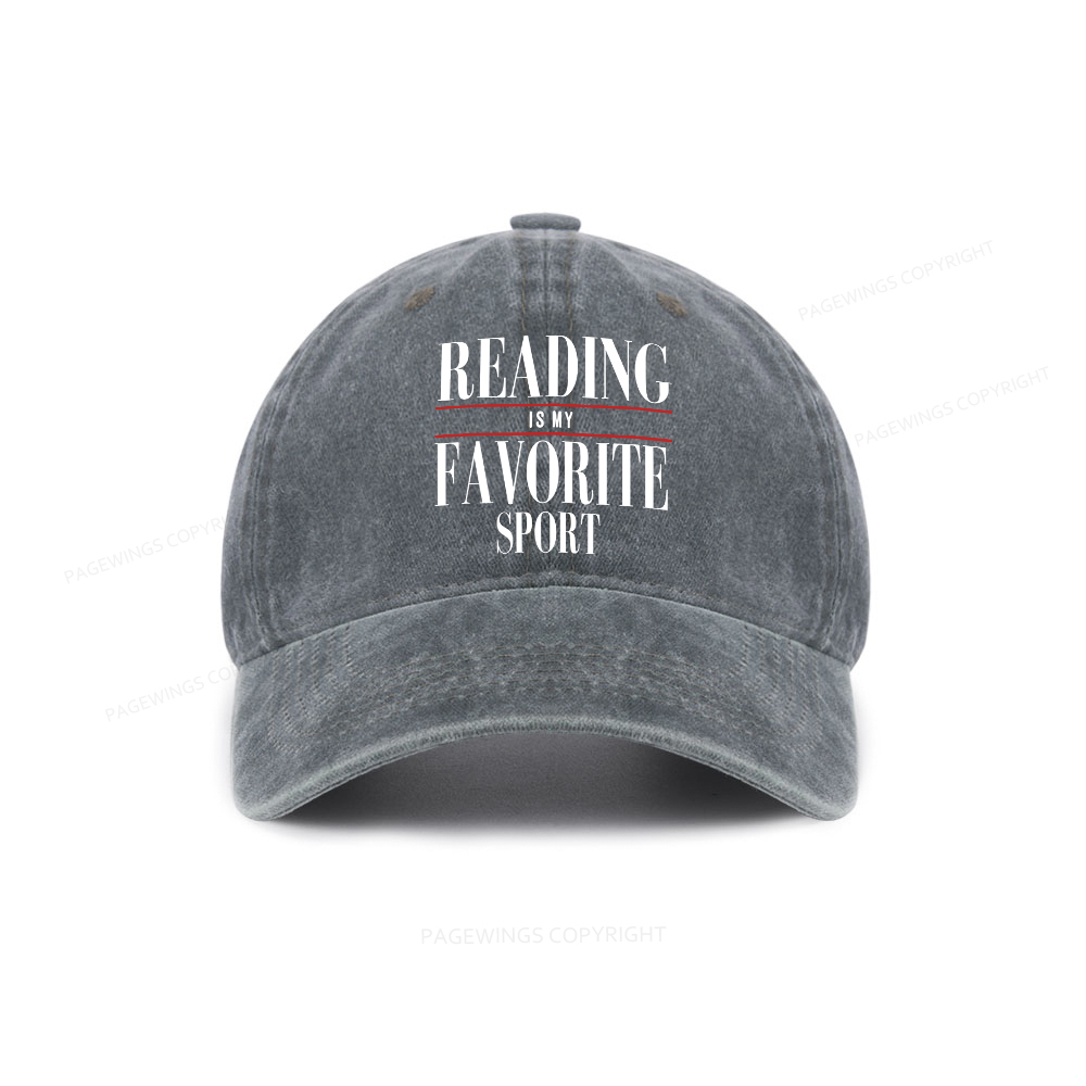 Pagewings Reading Is My Favorite Sport Washed Cap