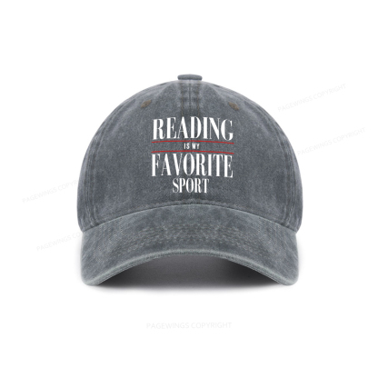 Pagewings Reading Is My Favorite Sport Washed Cap