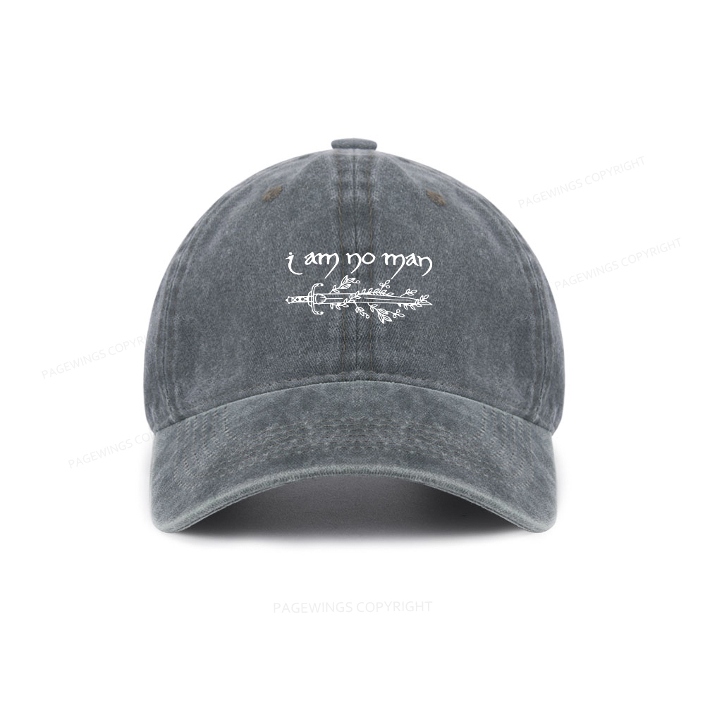 Pagewings I Am No Man Washed Cap