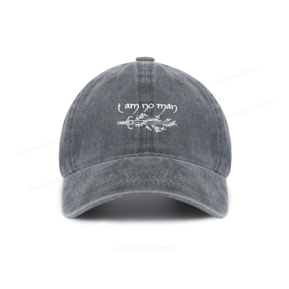 Pagewings I Am No Man Washed Cap