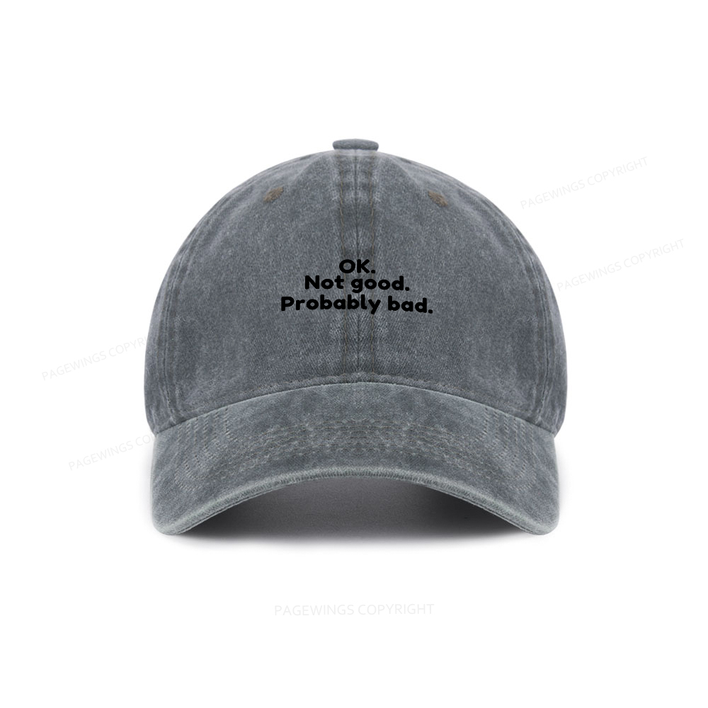 Pagewings Ok Not Good Probably Bad Washed Cap