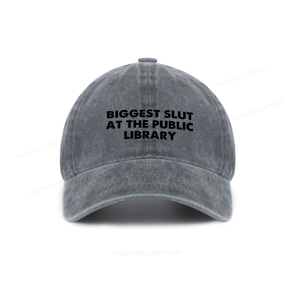 Pagewings Biggest Slut At The Public Library Washed Cap
