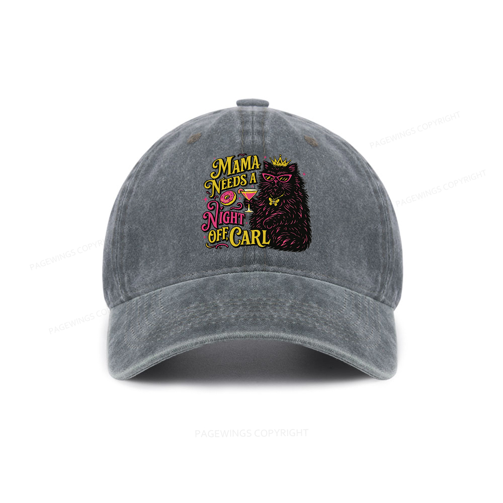 Pagewings Mama Needs A Night Off Washed Cap