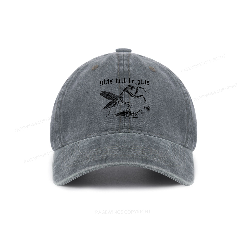 Pagewings Girls Will Be Girls Washed Cap