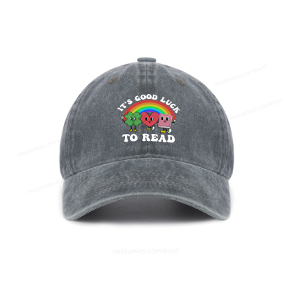 Pagewings St. Patrick's Day Librarian Washed Cap