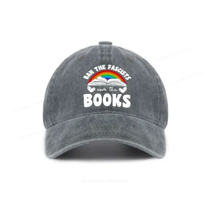 Pagewings Banned books Washed Cap