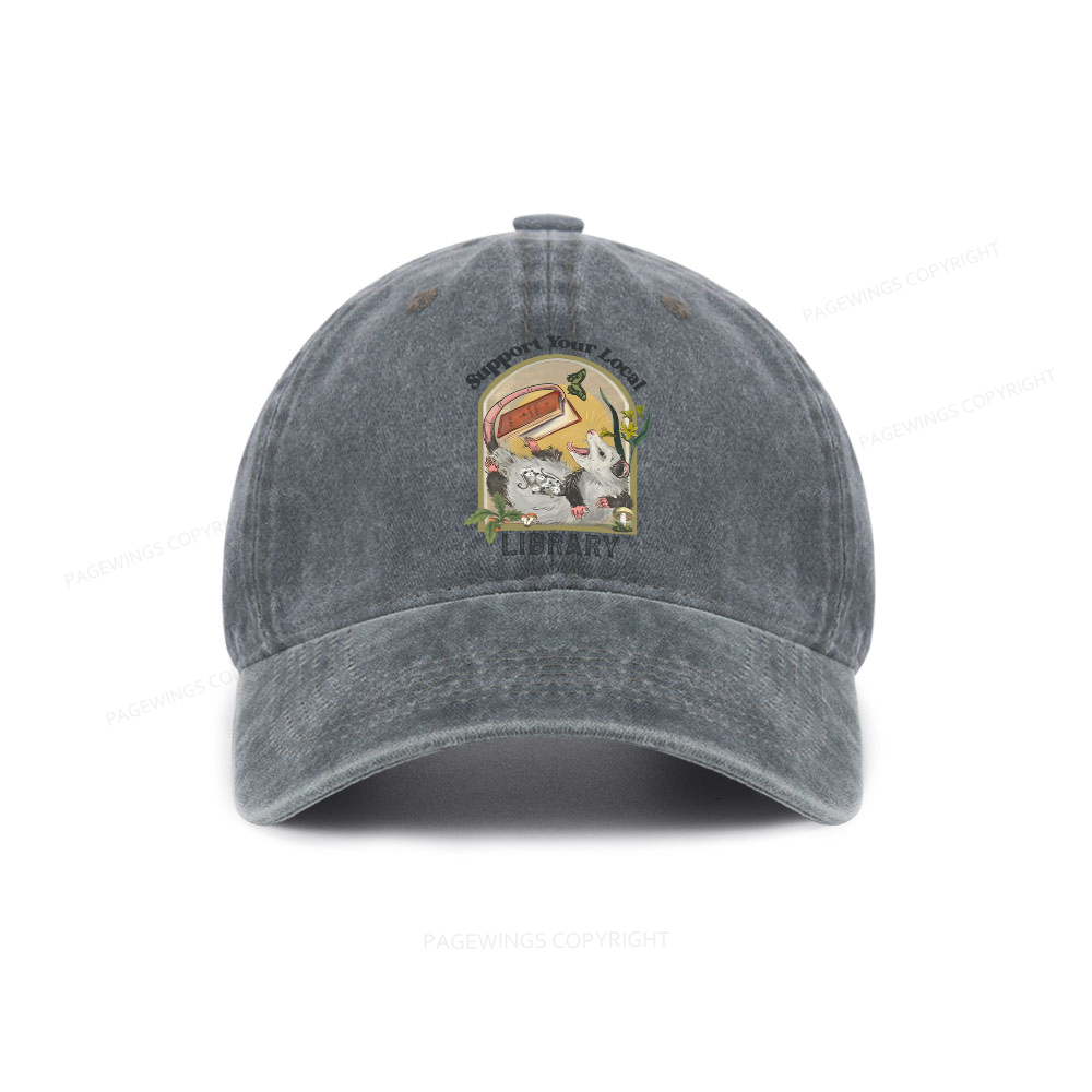 Pagewings Library Readers Make Leaders Jersey Short Sleeve Tee Washed Cap