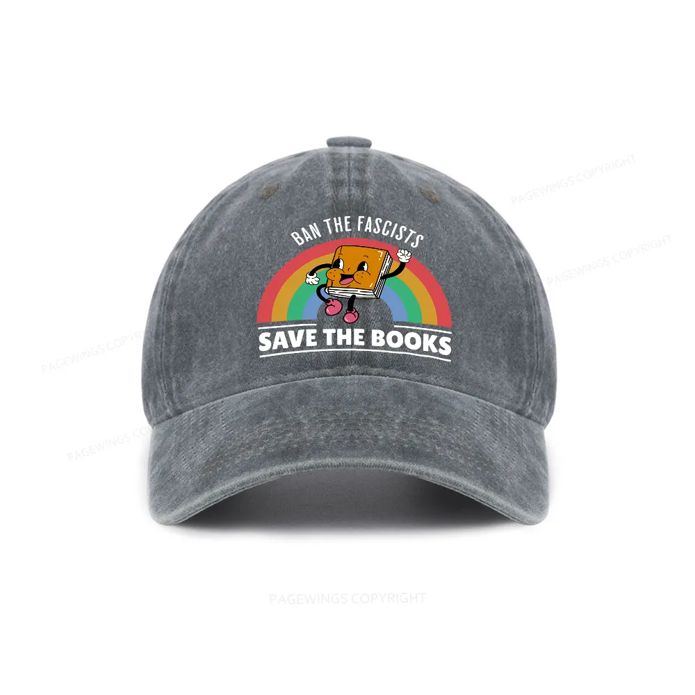 Pagewings Ban The Fascists Save The Books Washed Cap