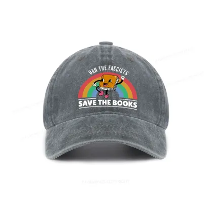 Pagewings Ban The Fascists Save The Books Washed Cap