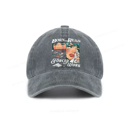 Pagewings Born To Read Bookish Washed Cap