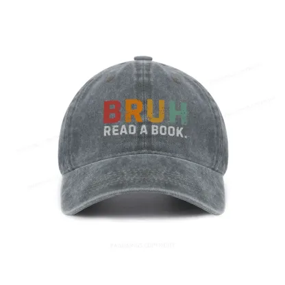 Pagewings Read A Book Bruh Washed Cap