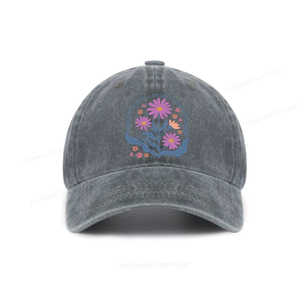 Pagewings Read Banned Books, Social Justice Gift Washed Cap