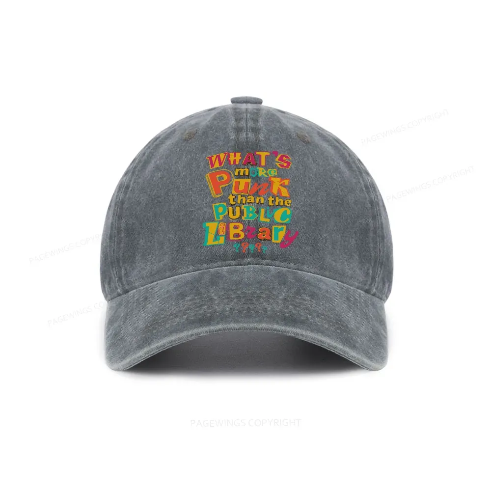 Pagewings What’s More Punk Than The Public Library Washed Cap