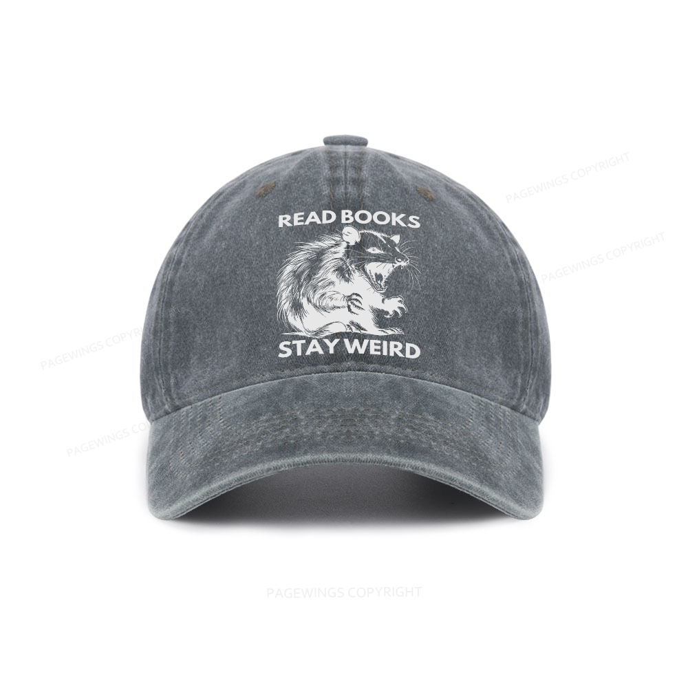 Pagewings Read Books Stay Weird Washed Cap