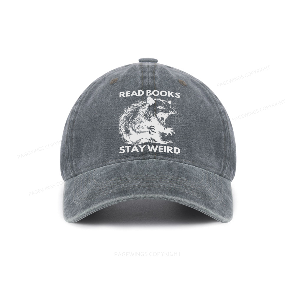 Pagewings Read Books Stay Weird Washed Cap