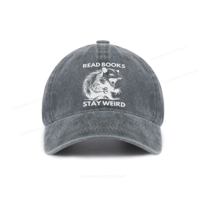 Pagewings Read Books Stay Weird Washed Cap