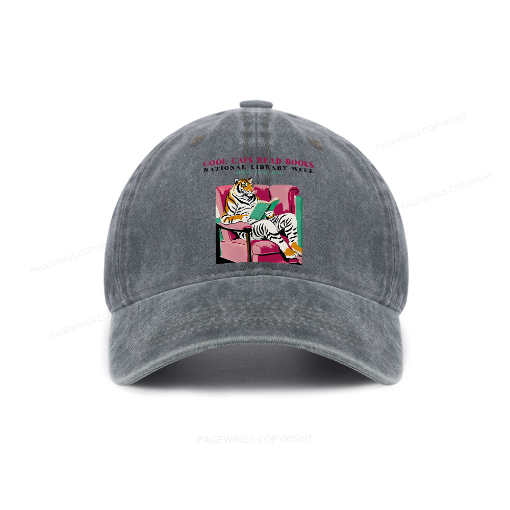 Pagewings Library Week Poster 1996 Washed Cap