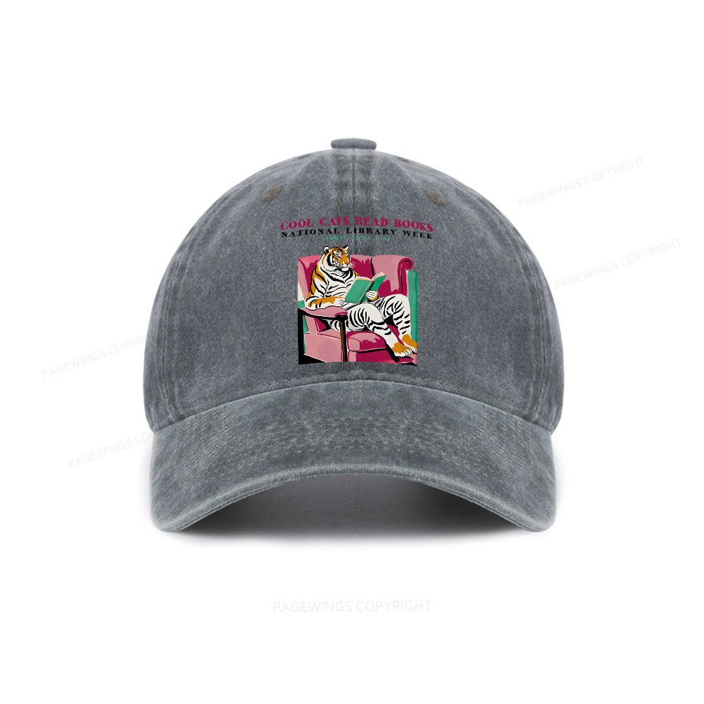 Pagewings Library Week Poster 1996 Washed Cap