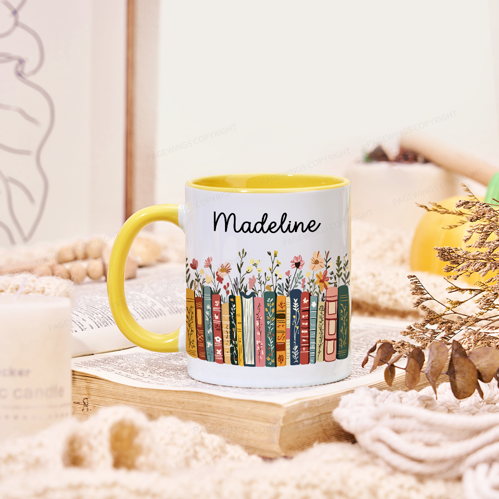 Pagewings Personalised Vintage Bookshelf Library Mug