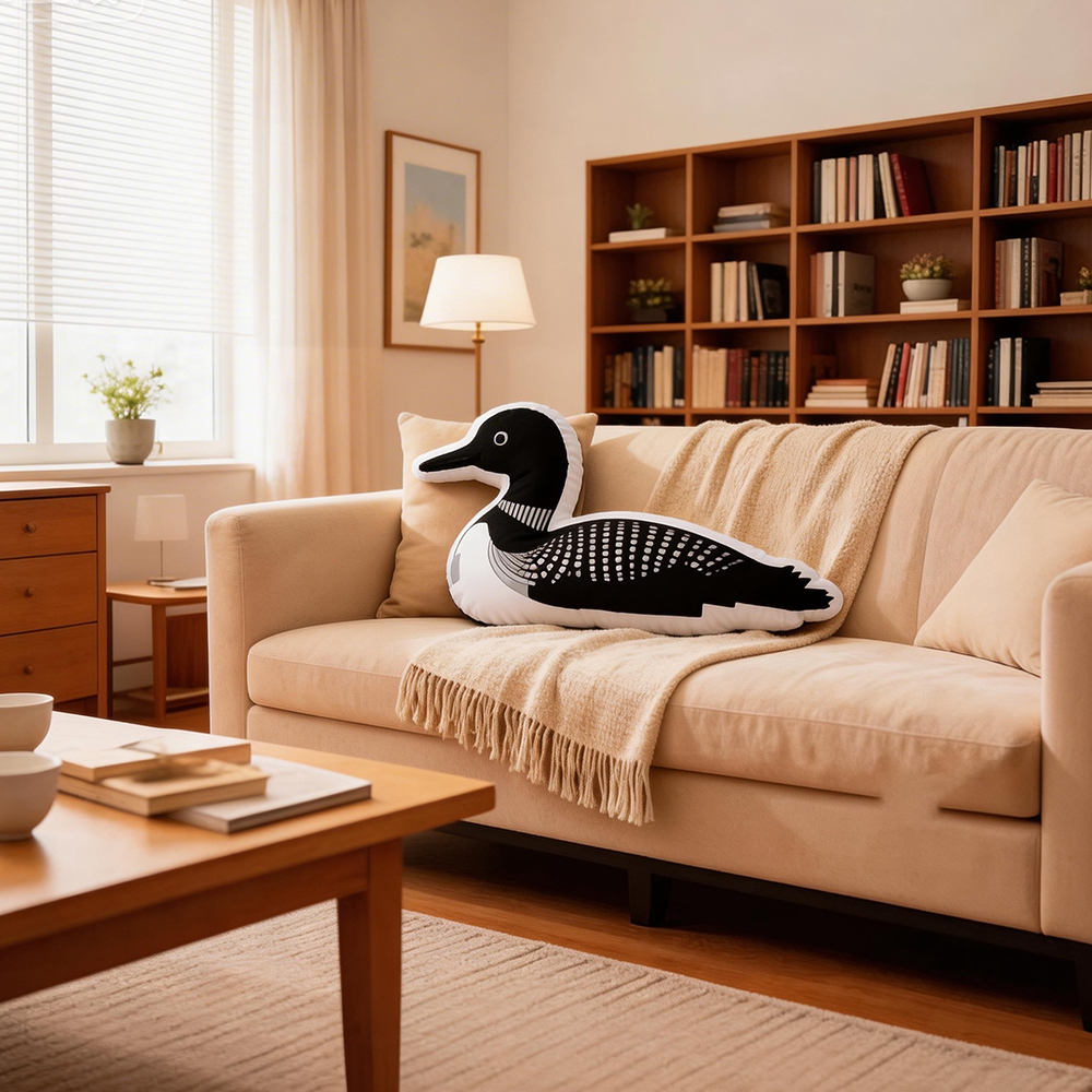 Pagewings Stupid Canadian Wolf Bird Shaped Throw Pillow