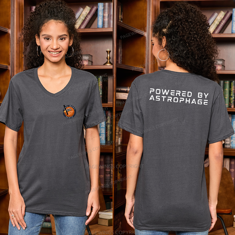 Pagewings Powered By Astrophage V-neck T-shirt