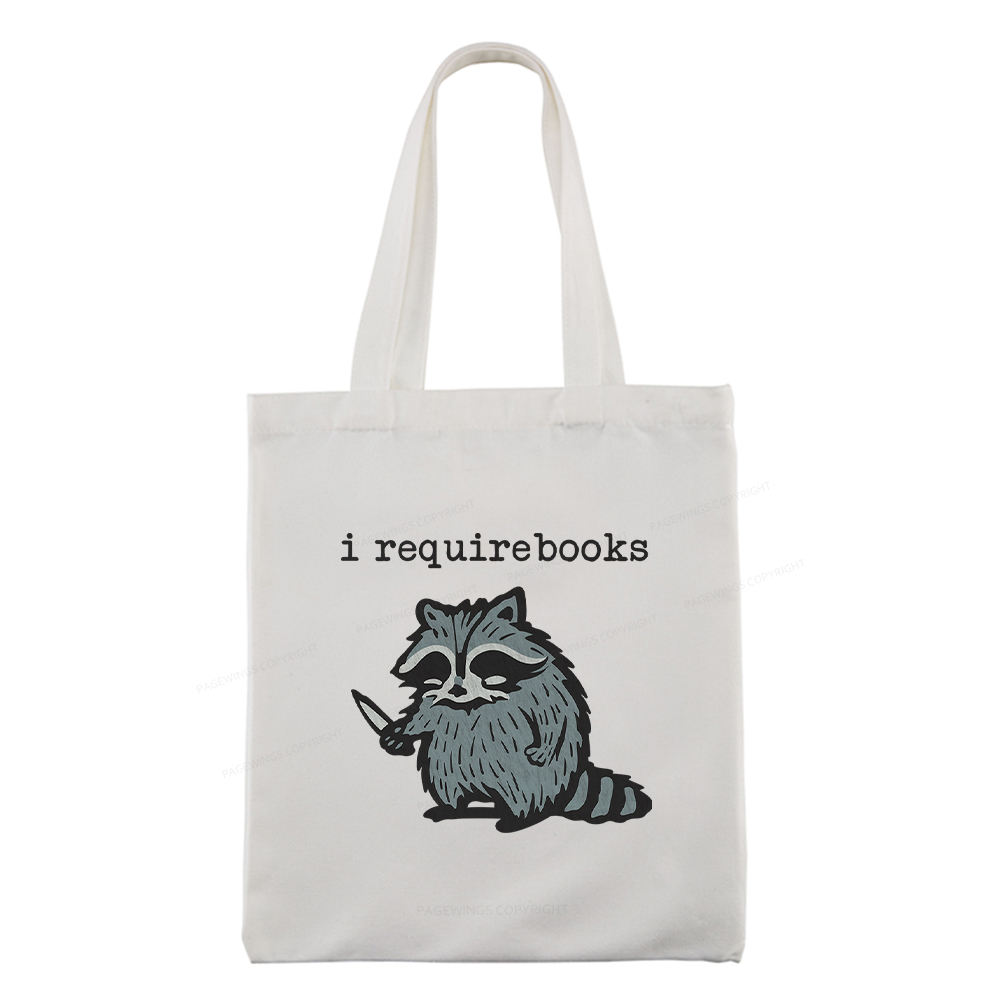 Pagewings I Require Books Tote Bag