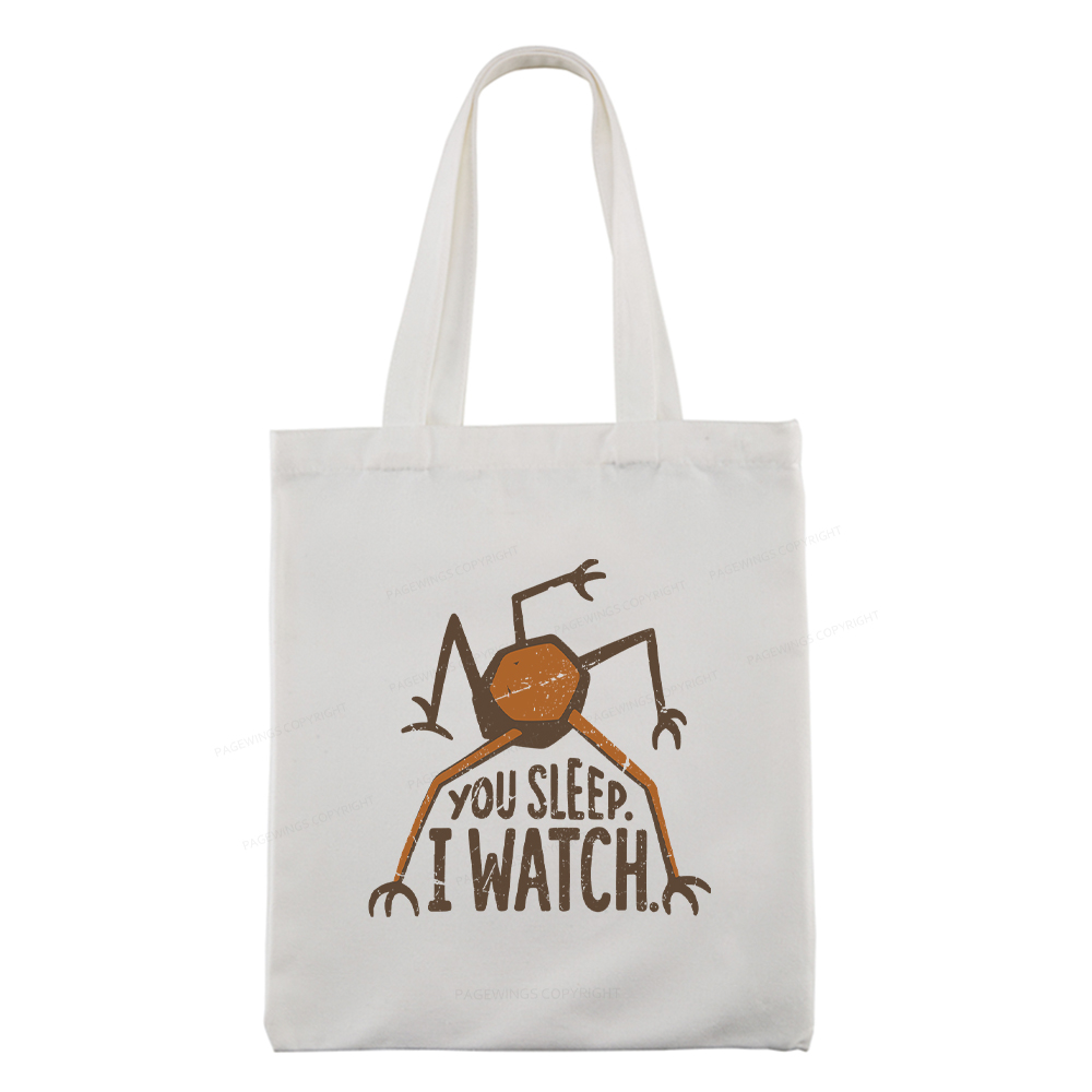 Pagewings You Sleep I Watch Tote Bag