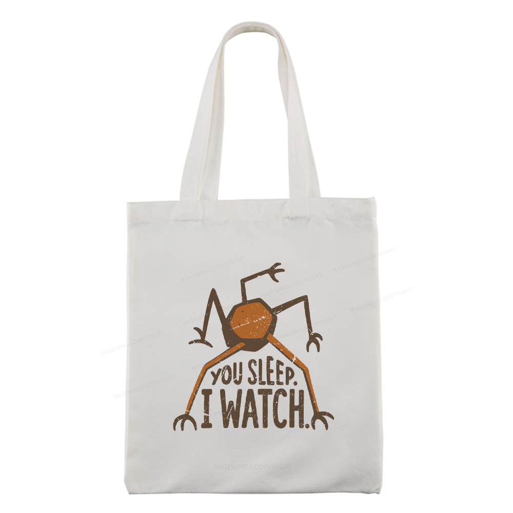 Pagewings You Sleep I Watch Tote Bag