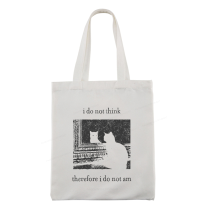 Pagewings I Do Not Think Therefore I Do Not Am Tote Bag