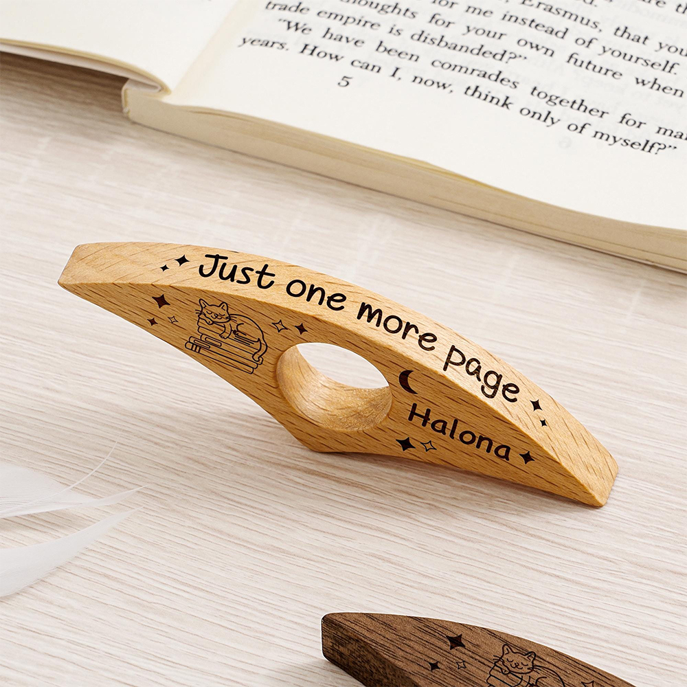 Pagewings Personalized Just One More Page Book Page Holder