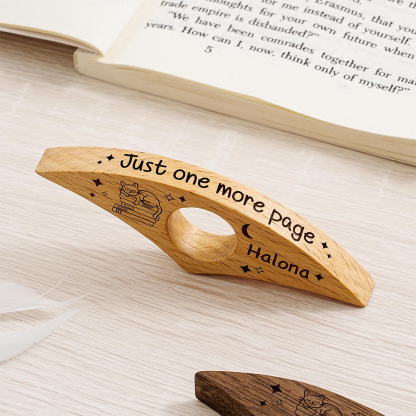 Pagewings Personalized Just One More Page Book Page Holder