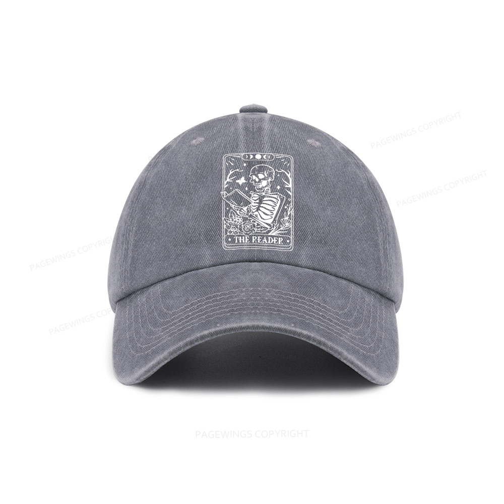 Pagewings Halloween The Reader Tarot Card Washed Cap