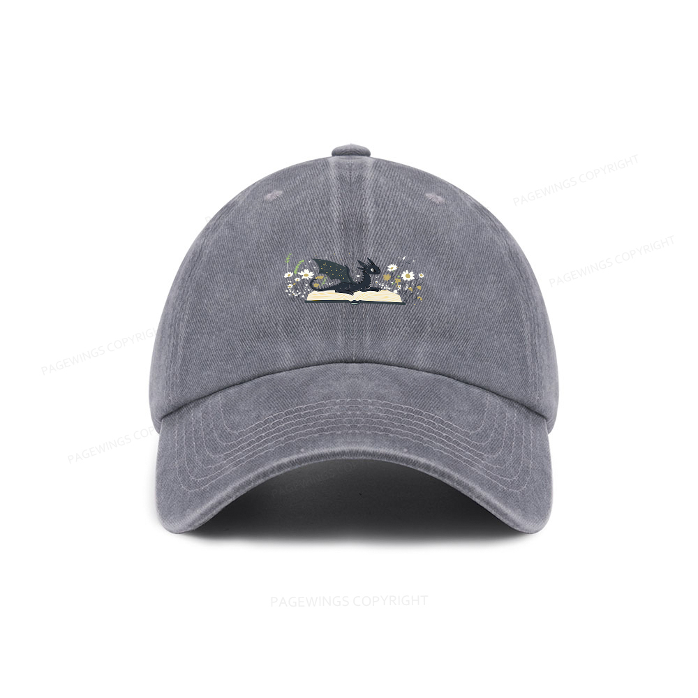 Pagewings Dragon Book Washed Cap
