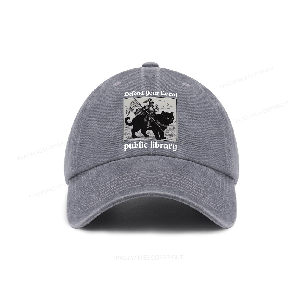 Pagewings Defend Your Local public library Washed Cap